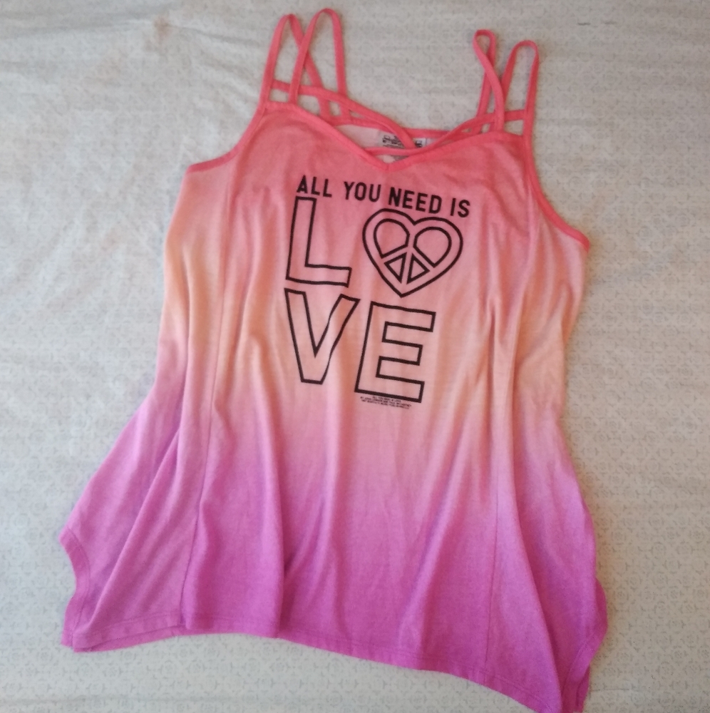 Vintage Concert Tees All You need is Love multi color Strappy Tank